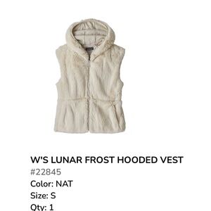 Patagonia fur vest with hood